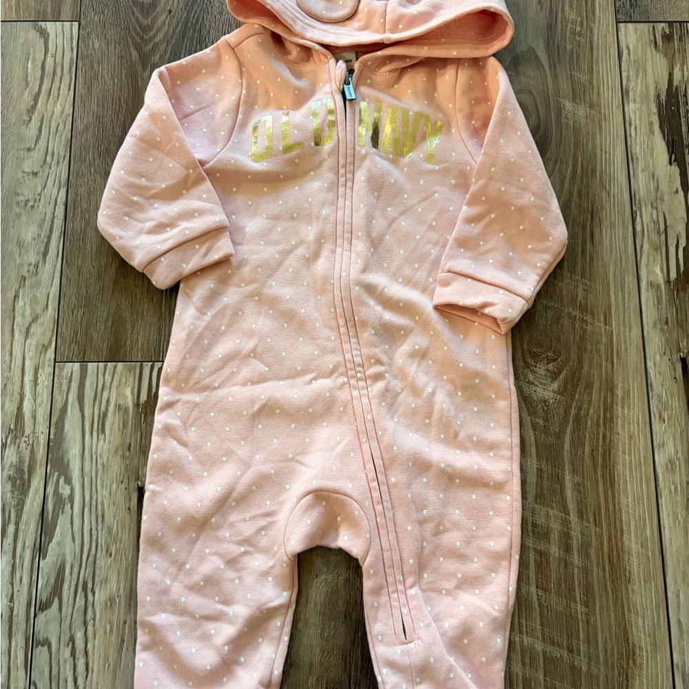 Old Navy Peach Polka Dot Kids zip up